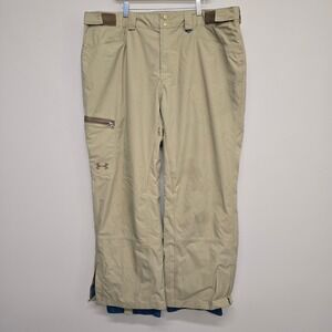 Under Armour MTN Snow Pants Mens 2XL Tan Cargo Insulated Ski Snowboard‎ Gorpcore